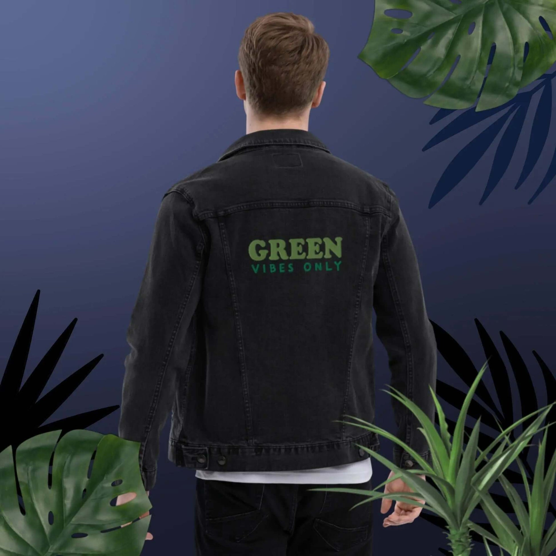 This unisex denim jacket is a customised embroidery jacket designed for people with personality